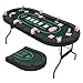 DREAMADE Faltbarer Pokertisch f&uuml;r 8 Spieler, Poker Table Spieltisch mit Getr&auml;nkehalter, Poker Tisch Roulette Tisch mit Metall-Rahmen 182 x 82 x 75 cm (Gr&uuml;n)