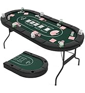 【やまぐち】ポーカーテーブルセット ポーカーテーブル 折りたたみ 10人対応 家庭用 チップラック付き 2653