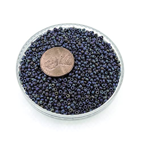 Black Matte Ab Miyuki Japanese Round Rocailles Glass Seed Beads 11/0 Approximately 24 Gram 5 Inch Tube #TOP3