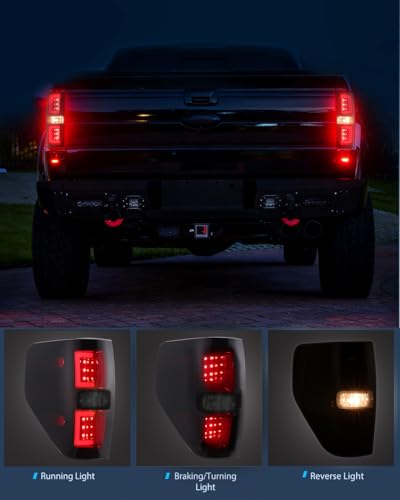 Image of Nilight Taillight Assembly for 2009-2014 Ford F150 Styleside Smoked Lens