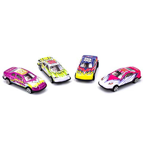 KandyToys Kids Die Cast Metal Toy Cars - 4 Piece Racing Cars Convertible Toy Car Pack - Image 3