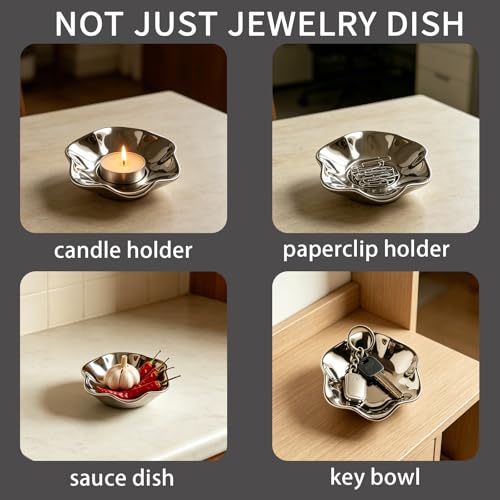 Image of BEUNAIZER Jewelry Dish Tray, Ring Dish, Ceramic Trinket Tray, Key Bowl | Color box packing makes it more gift-ready for birthdays, holidays, friends, sisters, daughters, mothers or daily use.