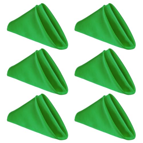 Servilletas de satén verde de 12x12" para bodas y cenas elegantes 2