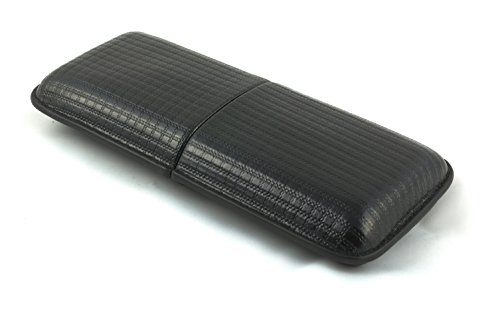 Funda de puros de cuero negro,...