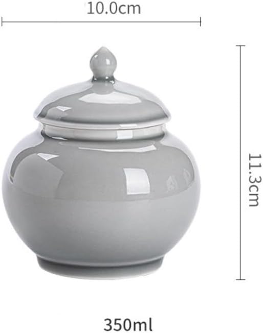 SONGCHAO Sugar Jar Creative Loose Tea Storage Jars Creative Chinese Household Small Ceramic Sealed Jars Simple Kitchen Storage Jars Tea Canister