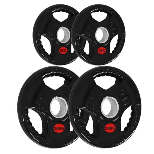 ALLinLIFE Discos Pesas, 2.5/5/7.5/10/15/20kg, Discos Mancuernas de Hierro Fundido Ø30/50mm, Antideslizante/Impermeable, Discos de Pesas Metálicas para Barras Olimpicos