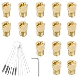 15 Stück Vergaser Düsen Set, M4 Vergaser Hauptdüsen Set mit 15 Reinigungsnadeln, Anti Rost Vergaserdüsen Satz für Dellorto, Bing, GY6, Hercules Prima, Puch, Kreidler, Zündapp, PWK, Keihin PE, CVK