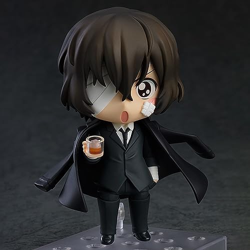 Jilijia Bungo Stray Dogs Figure Dazai Osamu/Nakajima Atsushi Character Model Changeable Face Figurine Collection Ornaments 10cm - Image 4