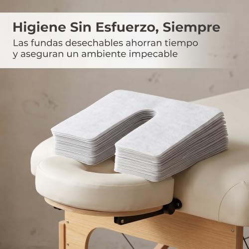 Fundas desechables para reposacabezas de masaje y camilla en tejido PP blanco 4