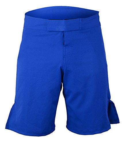 ROAR MMA Fight Shorts UFC Grappling Muay Thai BJJ Training Jiu Jitsu No Gi Wear (Large, Blue-Shorts)