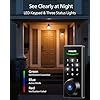 Philips Fingerprint Keyless Entry Door Lock, Electronic Door Lock with Touchscreen, Long-Lasting Battery, Auto Locking, One-Time Code, Keypad Deadbolt, One-Touch Locking, Matte Black
