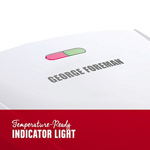 George Foreman GRP1060P Indoor Electric Grill, 4-Serving, Platinum - Thumbnail 2