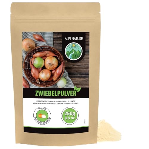 Alpi Nature Zwiebelpulver 250g Zwiebelpulver gemahlen Zwiebeln getrocknet gemahlene Zwiebeln