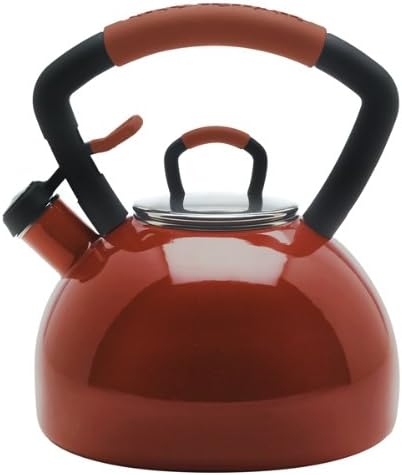 KitchenAid Teakettle 2-1/4-Quart Porcelain Enamel on Steel Soft Grip Kettle, Terra Cotta