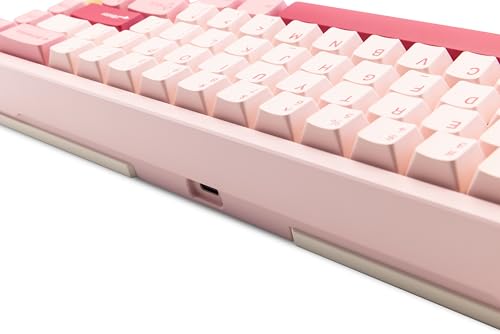 Image of KEEBMONKEY WOBKEY Zen 65 65% Quick Release Wireless Mechanical Keyboard with RGB, CNC Aluminum Case, Hot-Swappable, VIA Support, BT /2.4G /USB-C Gaming Keyboard for Mac /Windows (Lite Pink)