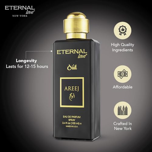 Eternal Love Areej Oud - Long Lasting Unisex Eau de Parfum - Warm Spicy Orien...