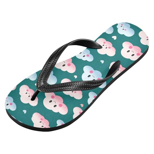 Burbuja Cute Clouds Flip Flops for Women Men, Soft Thong Sandals Rubber Slippers for Pool Beach Essentials2