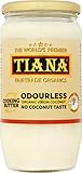 Odourless Coconut Cooking Butter 750ml – Organic Virgin, Cold-Pressed & Unrefined Coconut Oil – Neutral Taste, Heat-Stable Vegan Butter Alternative for Frying, Baking & Roasting – TIANA