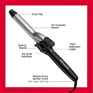REVLON Perfect Heat Triple Ceramic 1" Curling Iron — photo 4 of 6