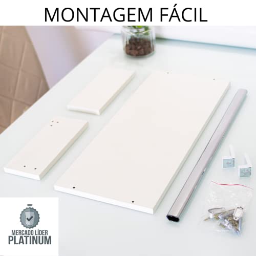 Kit 2 Cabideiros De Parede Em MDF Branco 60x25…