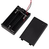2x 3-AAA Slots Battery Spring Clip 4.5V Holder Case Plastic With On/Off Switch