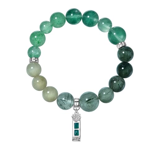 Image of Five Elements Solid 925 Sterling Silver 18K Gold /White Gold Vermeil Crystal Gemstone Beads Bracelet gift for women