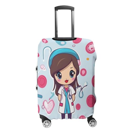 Cute Nurse Luggage Cover, Elastic Luggage Protector Fits 19-32in Suitcases, Washable & Anti-Scratch Suitcase Cover for Men Women XL4