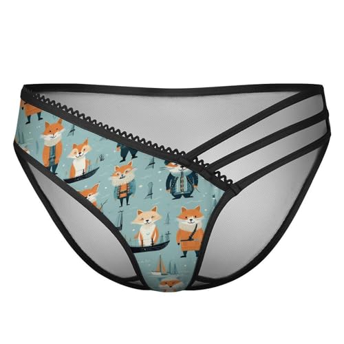 Fox Pirates Women's G String Thong Sexy Underwear Mesh T-back Panties Briefs4