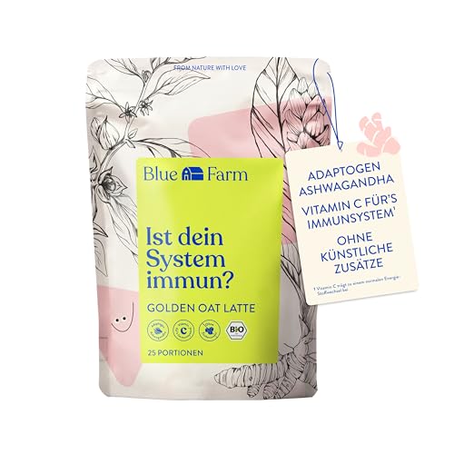 Blue Farm Bio Golden Oat für bis zu 3 Liter zu selbermischen - Der Milchersatz mit Kurkuma und Ashwagandha - Ohne Zusatzstoffe und Zuckerzusatz - 100% Bio und vegan