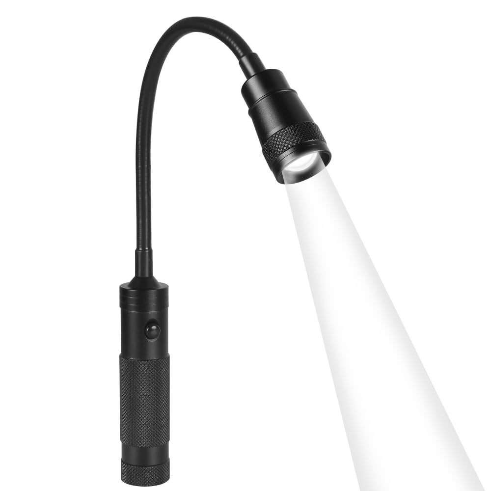 Lampada per Barbecue Magnetica, Luce per Griglia Regolabile a 360°, Lampade LED per Barbecue Esterno da Lavoro per Campeggio Picnic All'Aperto, Luci BBQ con Collo Flessibile