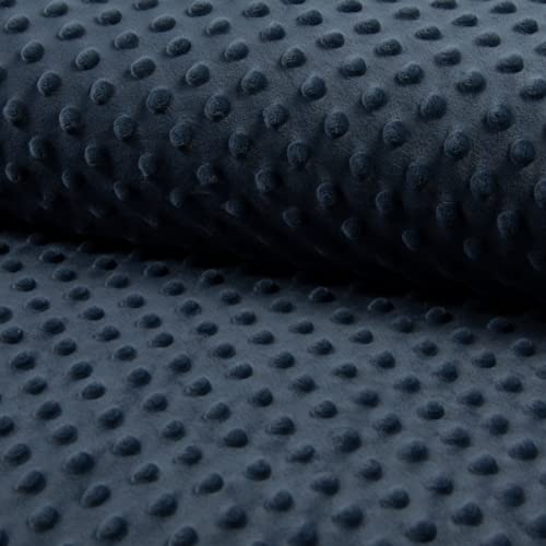 Luxury Dimple Supersoft Cuddle Fleece Fabric Material - Jeans, 1Mtr-150cmx100cm