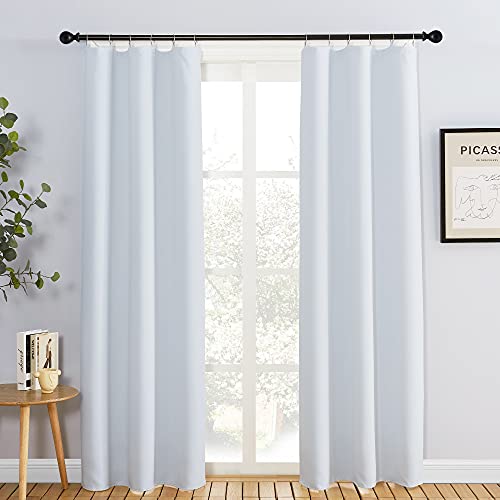 NICETOWN Blackout Curtain Liners for Sheer Curtains, Cold Heat Light Noise Blocking Liners with Rings: Easy to Open & Closed, Thermal Liners for 42" Wide x 84" Long Curtains, 2 PCs, 40" x 80" - image 4