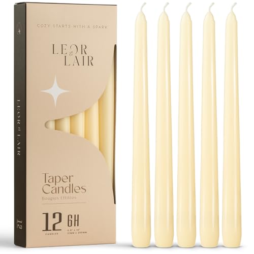 Ivory Taper Candles 10-Inch Set