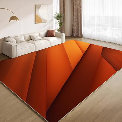 Tapete decorativo estilo vintage color naranja quemado 5x8