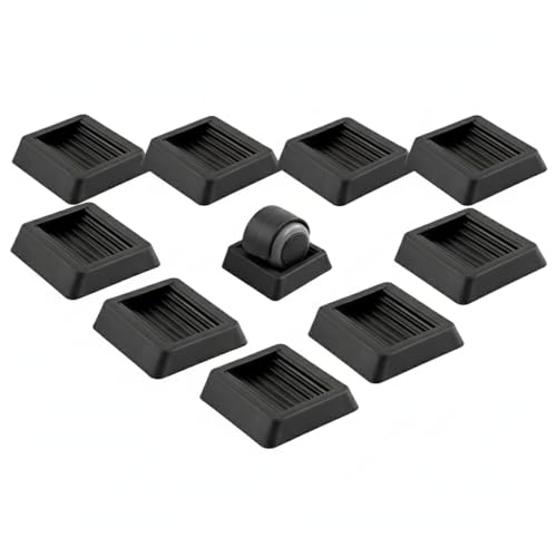 3.15"*3.15" Non Slip Furniture Pads Wheel Stoppers for Office Chairs Beds Couches Prevent Sliding on Carpet Hard Floors Fits 1-4 Inch Wheels Silicone Caster Cups Durable Grips (9 PCS)