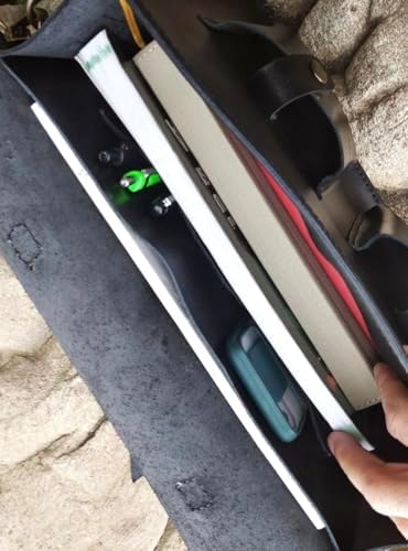 Hakiki Dana Derisi El Dikişli Deri Evrak Çantası, Omuz Askılı, Çok Gözlü, 35x26x9 cm, Laptop ve Tablet için İdeal,siyah,kahve,taba carzy renk seçenekleriyle, (Siyah Dana Derisi, 35X26X9cm) - Görsel 2