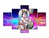 TUMOVO Wall Decoration for Living Room Indian Krishna Wall Art 5 Pcs Radha Krishna Pictures for...