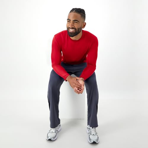 Hanes Sport Men's Long-Sleeve T-Shirt Pack, Cool DRI Moisture-Wicking Performance T-Shirts, Performance Tee, 2-Pack