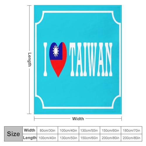 Couverture drapeau Taiwan en peluche douce 101x127 cm pour lit et canapé