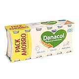 Consérvese en frío Danone Danacol Leche Fermentada Desnatada Natural sin Azúcar Añadido, 12 x 96ml