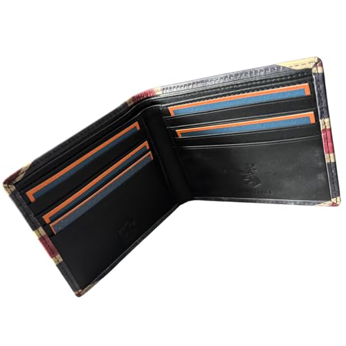 Porte-cartes en cuir 8 emplacements blocage RFID taille L multicolore