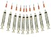 Creative Hobbies Glue Applicator Syringe for Flatback Rhinestones & Hobby Crafts, 5 Ml with 15 Gauge Orange Precision Tip - Value Pack of 10
