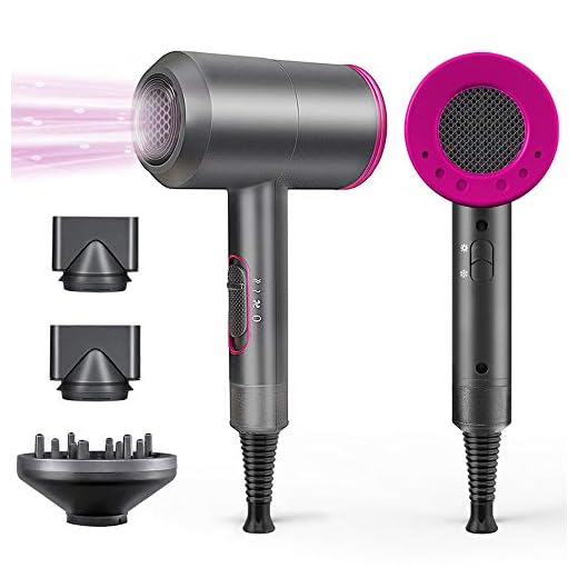 Secador de cabelo profissional 1800W com condicionamento iônico difusor - secador de cabelo poderoso, rápido, secador de cabelo, aquecedor de motor CA quente e frio vento temperatura