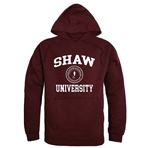 W Republic Shaw University Bears Seal Hoodie Sweatshirts - Maroon, Medium