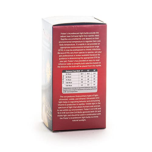Fluker's Incandescent Red Heat Bulbs for Reptiles, 75 Watt
