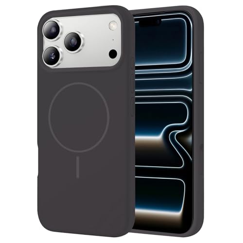 Coque iPhone 17 Pro Max silicone gris compatible MagSafe