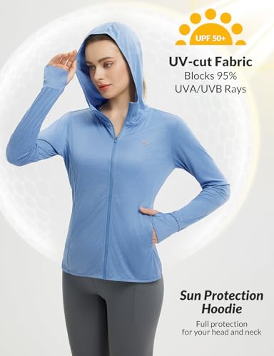 Image of baleaf Women's Sun Protection Jacket Hoodie Clothing Lightweight Long Sleeve Sun Cover Up Shirt