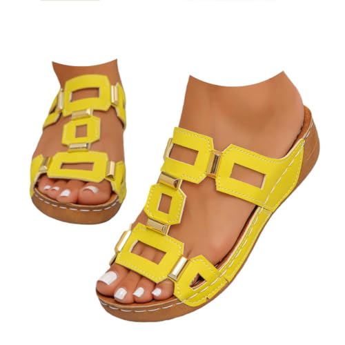 Sandales plateforme confortables en cuir souple pour marche estivale sans douleur