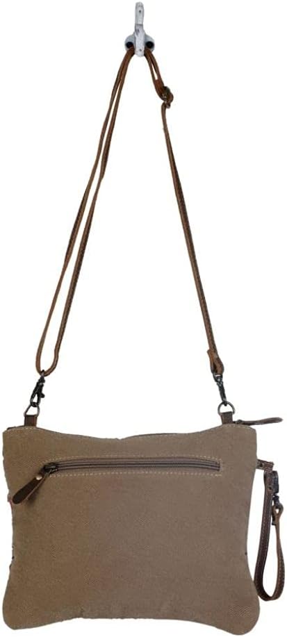 Myra Bag Laced Small & Cross-Body Bag Upcycled Cotton & Hair Leather S-2920