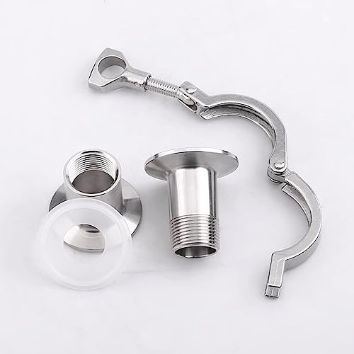 Adaptador de virola de rosca y cubierta de triple abrazadera para tuberías sanitarias 5